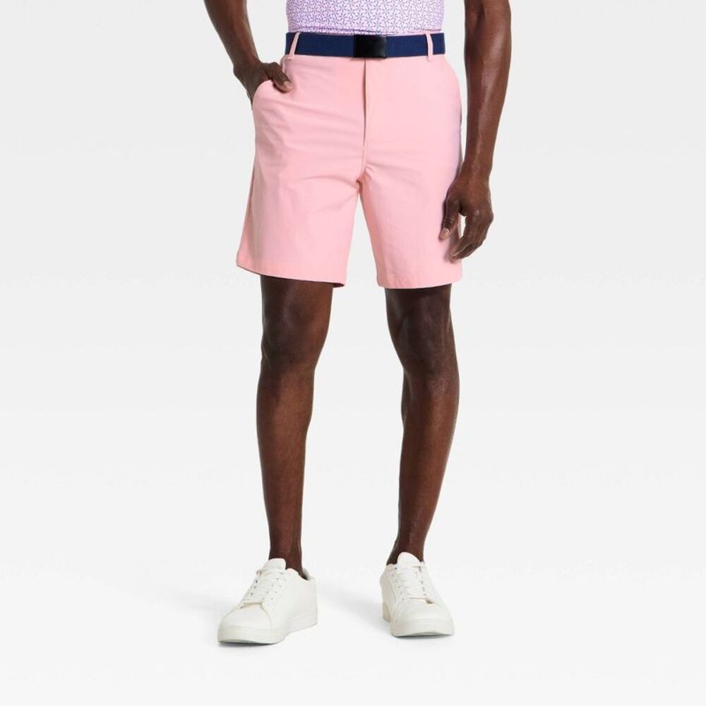 Men's Golf Shorts 8" - All In Motion Pink 30